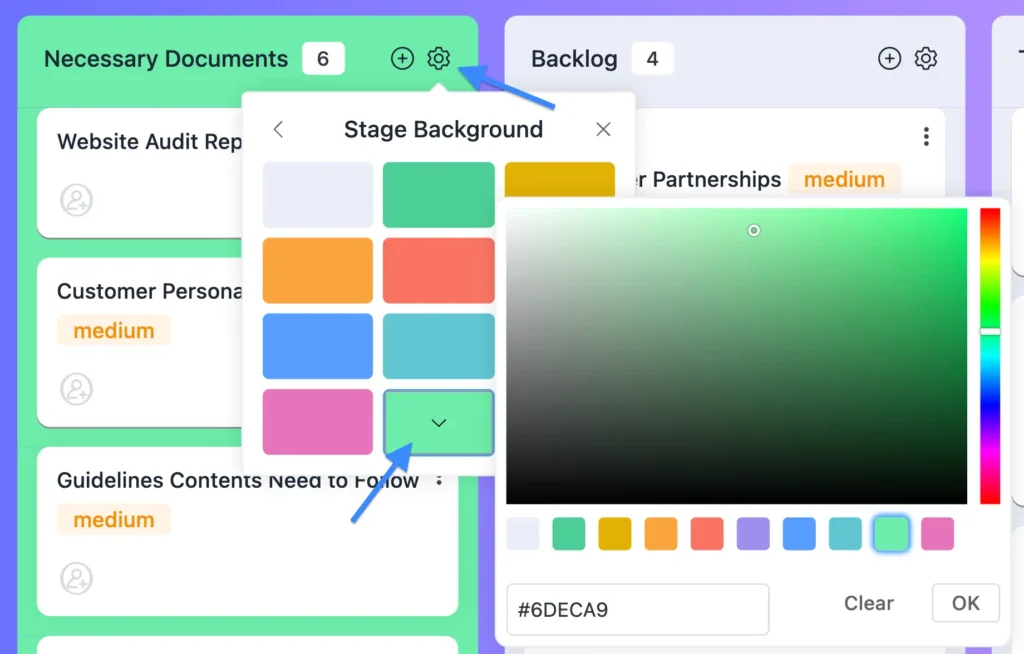 Custom Color Support for Stage Backgrounds